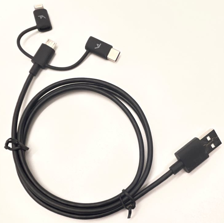 Three in one, Lightning, USBC, and Micro USB  Cable - 6 Feet